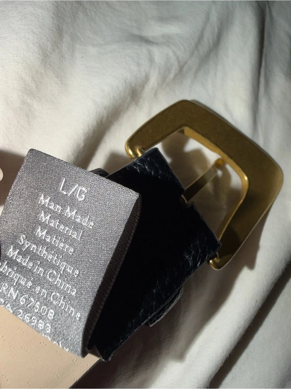 Women’s Black Leather Belt with Brass Buckle
